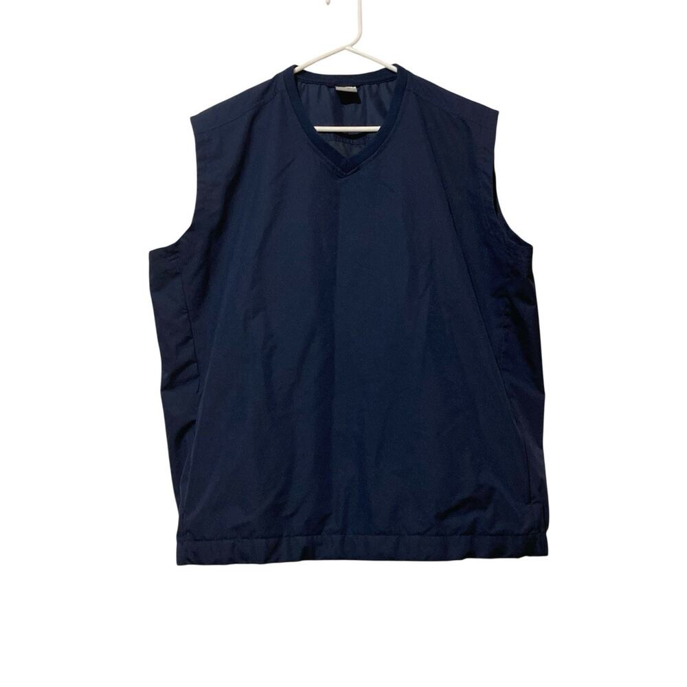 Nike Golf Windbreaker Vest Men’s Size XL Sleeveless Pullover Unlined Navy Blue‎